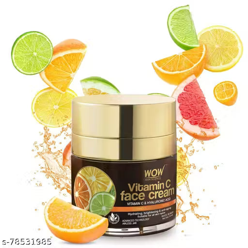 WOW Skin Science Vitamin C Face Cream for Radiant Skin- Oil Free, Quick Absorbing - For All Skin Types - No Parabens, Silicones, Color, Mineral Oil & Synthetic Fragrance - 50mL