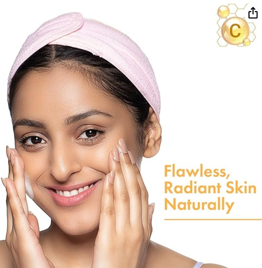 Good Vibes Vitamin C Glow Foaming Face Wash With Deep Cleansing Brush, 150 ml Non-Drying Brightening Face Cleanser For Clear Skin | No Parabens, No Sulphates, No Animal Testing