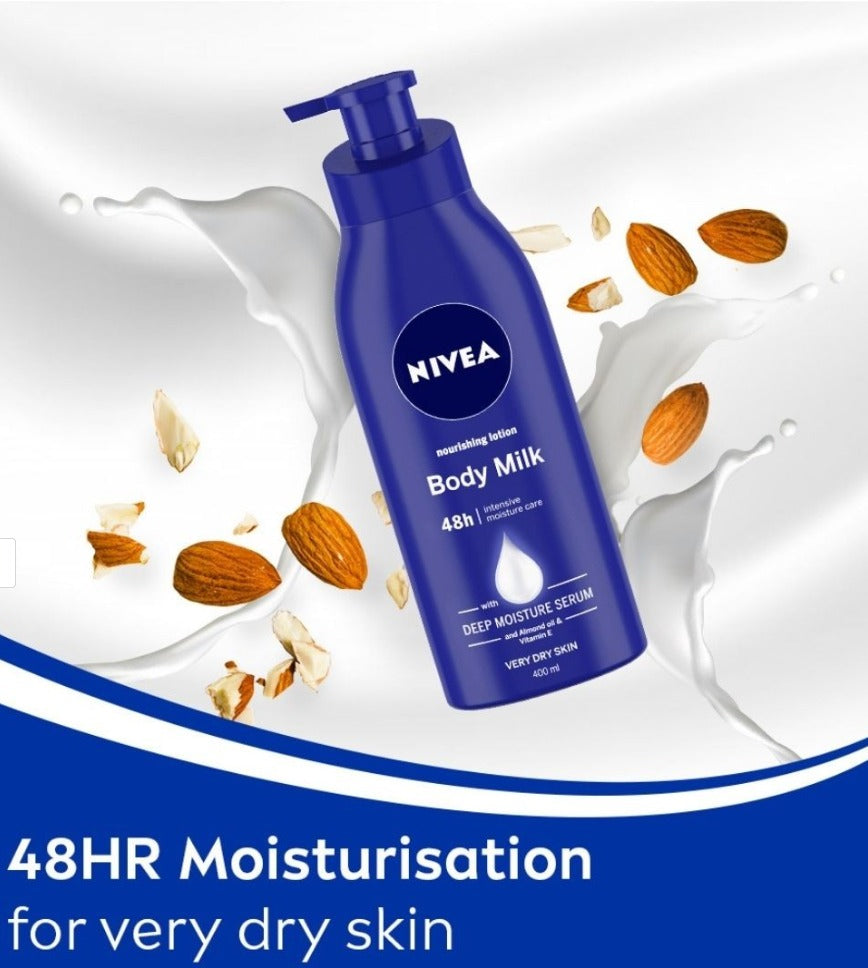 Nivea Unisex Almond Oil Very Dry Skin Nourishing Body Milk 120 ml