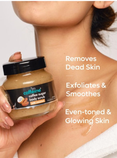MCaffeine Coffee Sugar Body Scrub with Coconut Extracts - 250 g