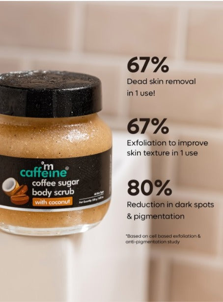 MCaffeine Coffee Sugar Body Scrub with Coconut Extracts - 250 g