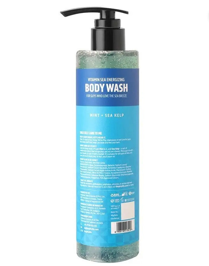 Phy Vitamin Sea Energizing Body Wash | With Refreshing Mint & Hydrating Sea Kelp | Non-Drying Cleansing Formulation, No Sulphates, Parabens & Silicones  (300 ml)