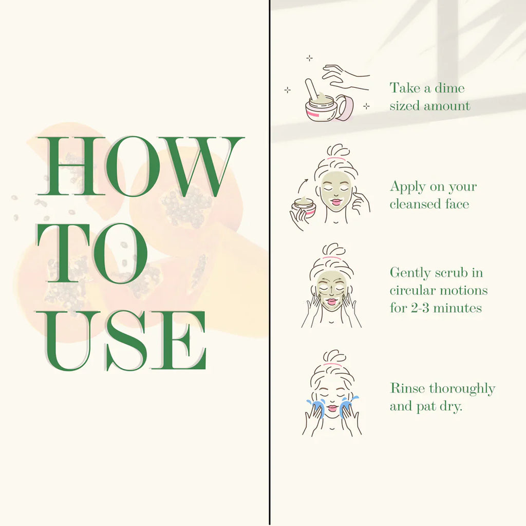 Papaya Rejuvenating Face Scrub l Good Vibes Brand!