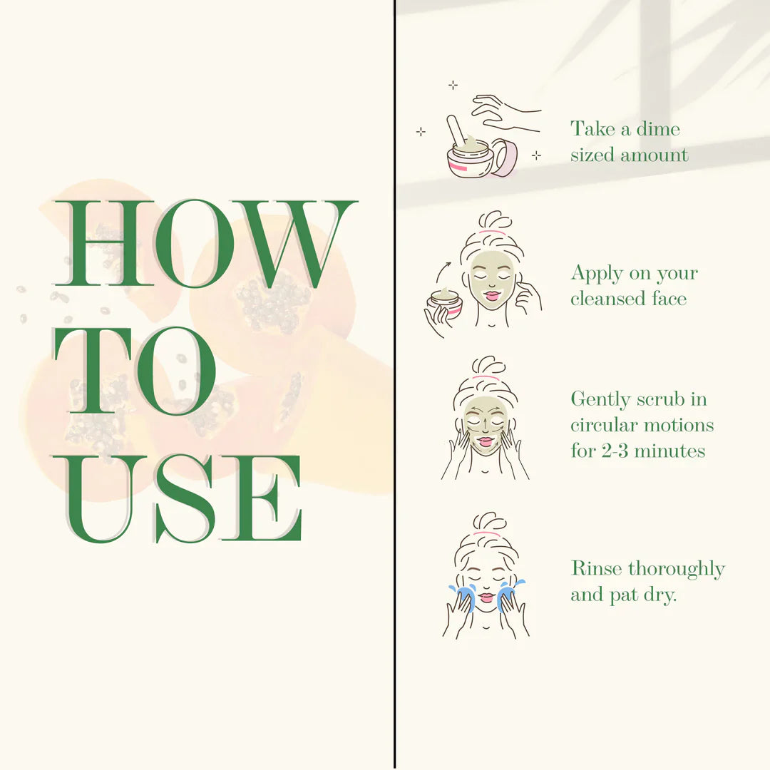 Papaya Rejuvenating Face Scrub l Good Vibes Brand!