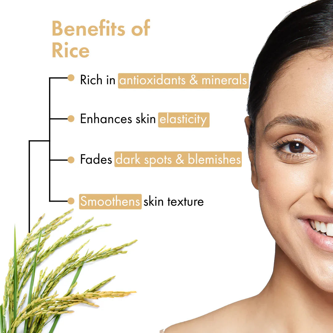 Rice Brightening Sheet Mask Lightweight Hydrating Moisturizing Softening Face Serum Sheet Mask