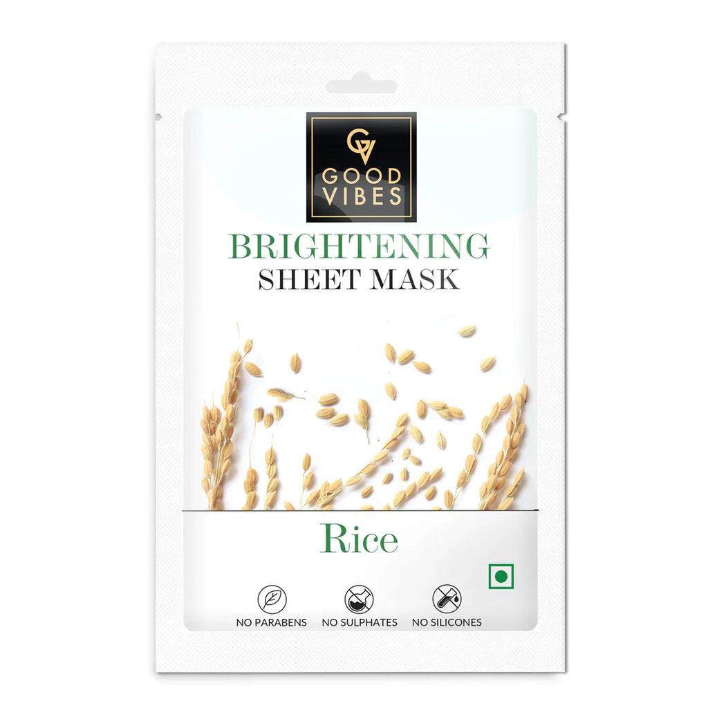 Rice Brightening Sheet Mask Lightweight Hydrating Moisturizing Softening Face Serum Sheet Mask