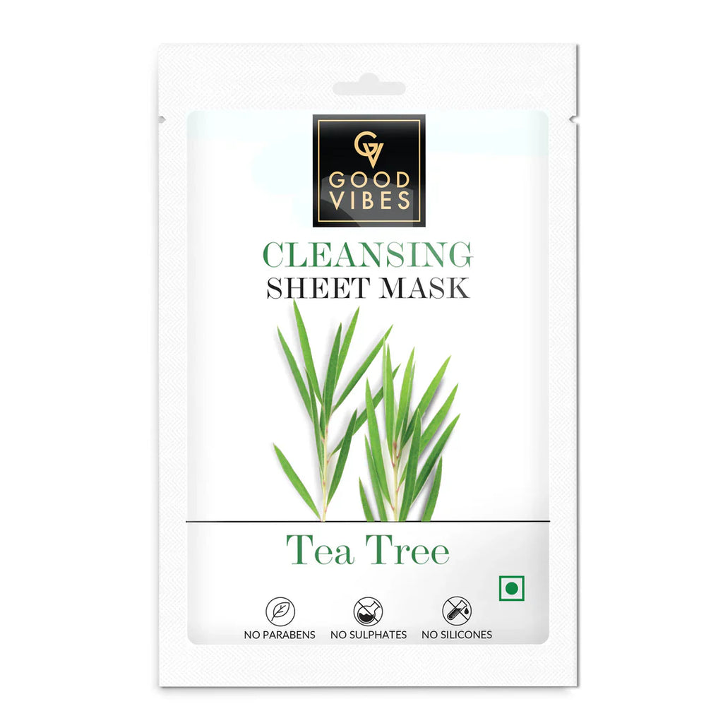 Tea Tree Cleansing Sheet Mask Lightweight Hydrating Moisturizing Softening Face Serum Sheet Mask