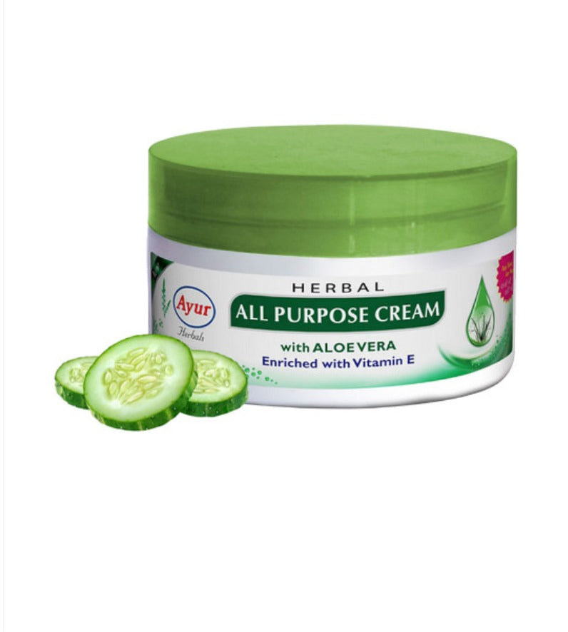 AYUR HERBALS All Purpose Cream With Aloe vera, Cucumber & Vitamin -E - 80ml