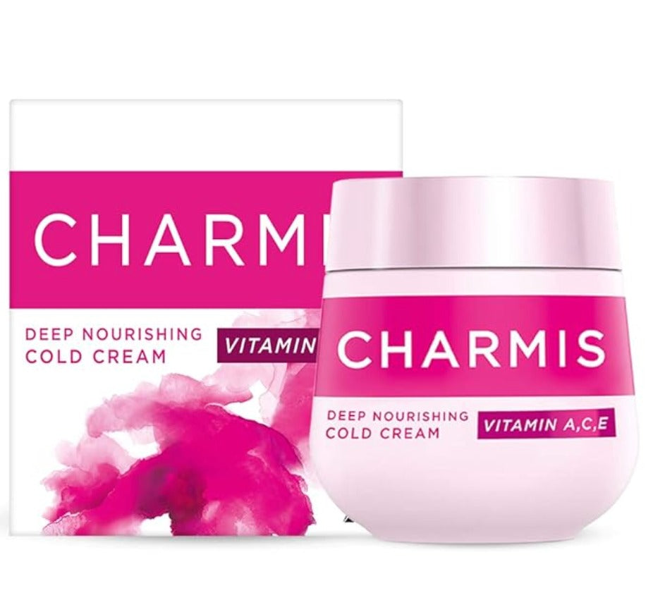 Charmis Deep Nourishing Cold Cream with Vitamin A, C, E, 100ml, for Glowing and Moisturized Skin, for All Skin Types